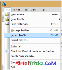 Proxifier import profile